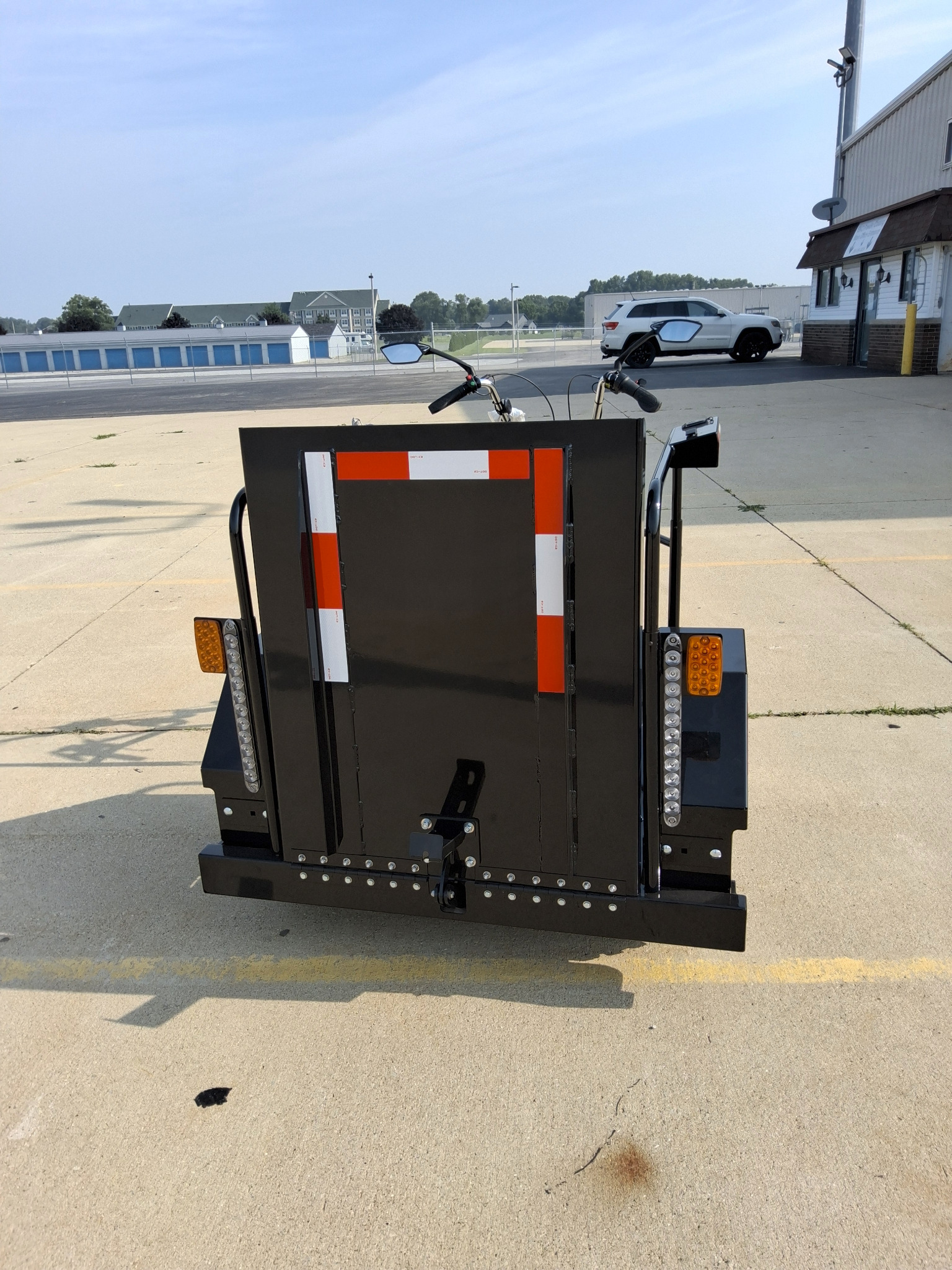 Rear of Drive-On trike with ramp closed