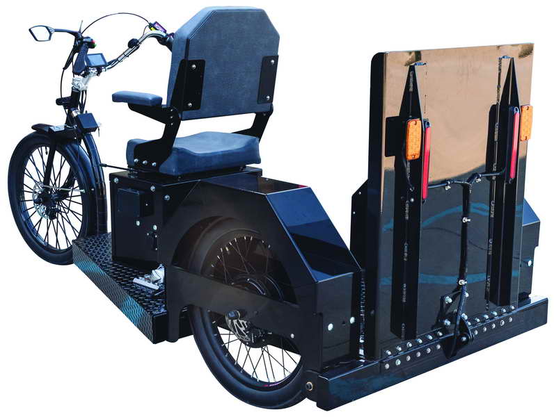 Companion wheelchair trike from the rear