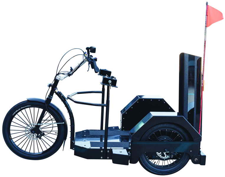 Wheelchair electric trike from another angle